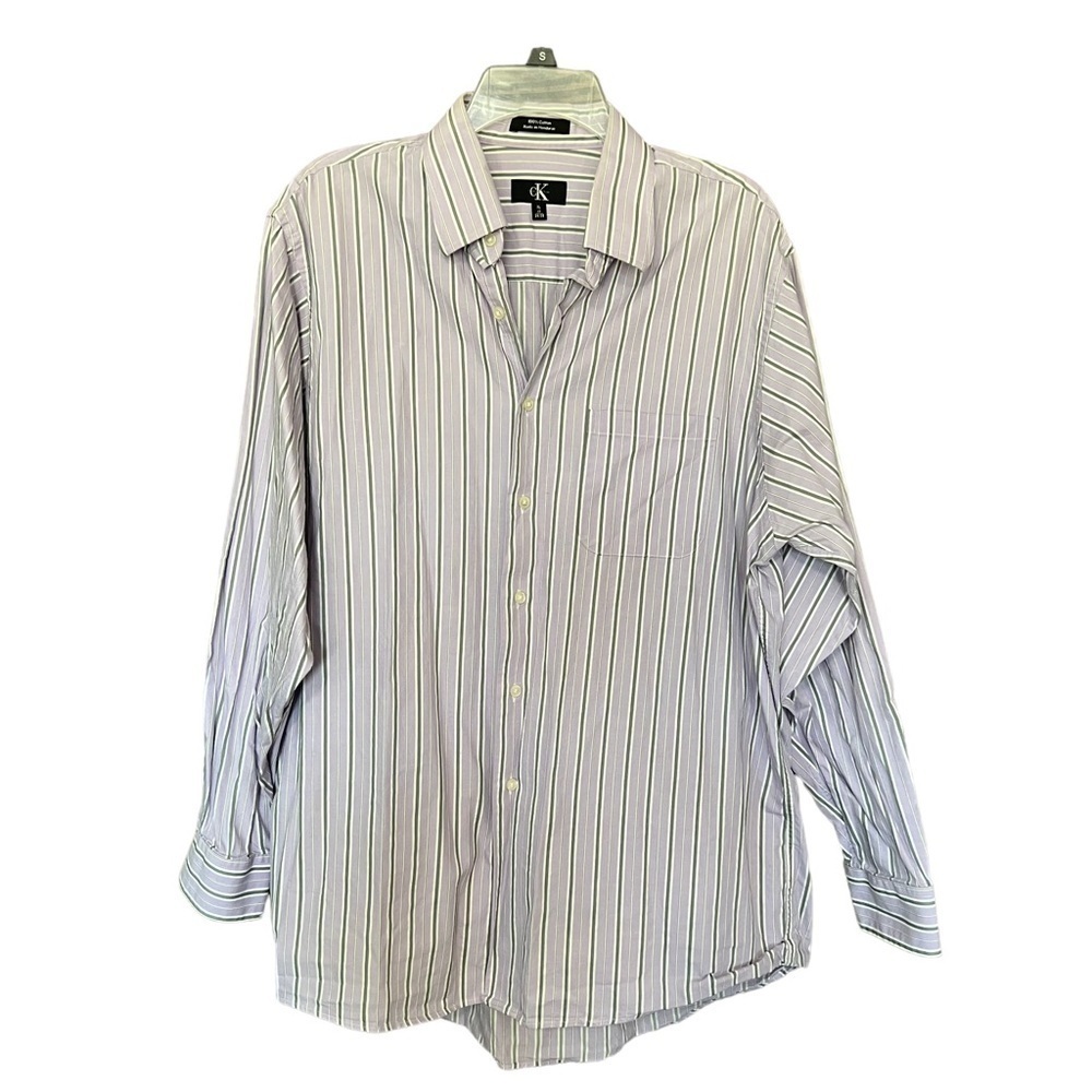 Calvin Klein Men's Short Sleeve Casual Button Down Stretch Cotton Shirt Size: XL